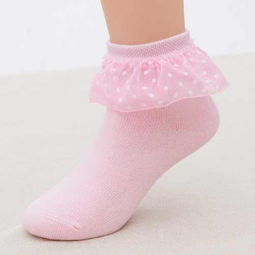 Kids children stage performance latin ballroom ballet modern lace socks 3-12years one pair pink white